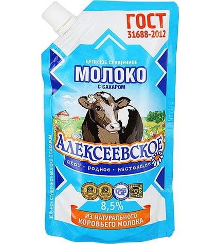 Сгущенное молоко Алексеевское цельное с сахаром 8,5 % 270 г