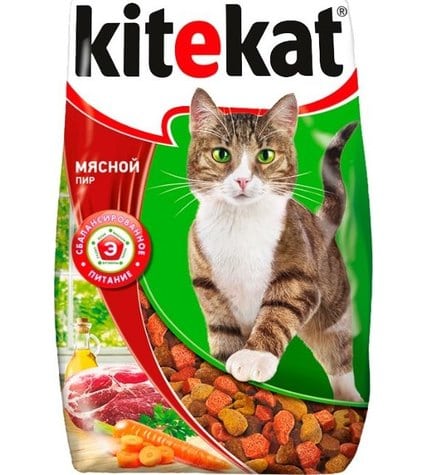 Сухой корм для кошек Kitekat Мясной пир 1.9 кг