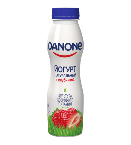 Питьевой йогурт Danone Клубника 2,1% 270 г