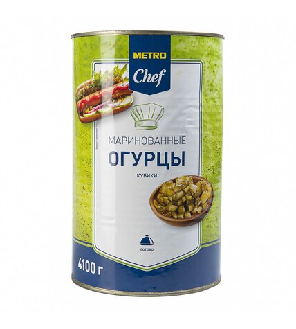 Огурцы Metro Chef маринованные резаные кубиками 4,25 кг 