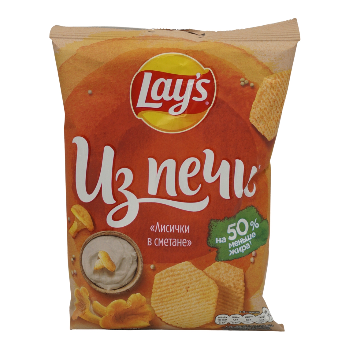 Чипсы lays картофельные из печи лисички в сметане 85 г